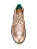 metallic platform brogues