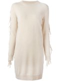 fringe sleeve sweater dress