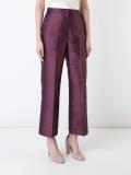 jacquard high waisted trousers