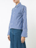cropped striped shirt