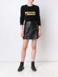 strict embroidered shrunken jumper