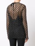 checked transparent blouse
