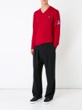 v neck fine knit jumper