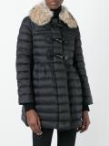 fur collar duffle coat 