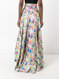 garbage print full skirt