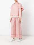 striped wide leg trousers