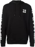 numbers print hoodie