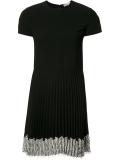 lace hem pleated dress