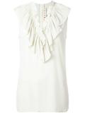 ruffle neck top