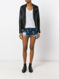 embroidered denim shorts 