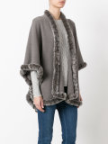 furry trim cardigan 