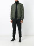 contrast trim bomber jacket