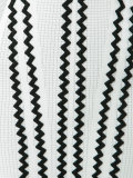 zigzag applique fitted dress