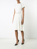 pearl seam flared dress