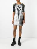 shoulder detail striped dress