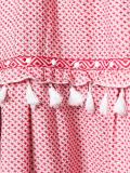 zigzag tassel detail dress