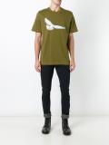 bird print T-shirt