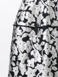 metallic floral skirt