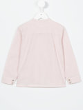 mandarin neck striped shirt