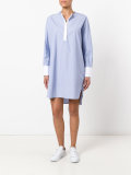 collarless shirt dress