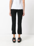 asymmetric cropped trousers