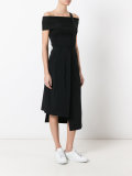 asymmetric cropped trousers