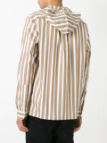 hooded striped shirt