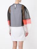 logo print mesh dress
