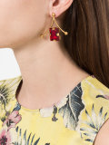 floral miss-matched earrings