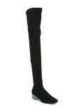crystal heel over-the-knee boots