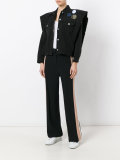 detachable sleeve denim jacket