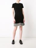 lace hem pleated dress
