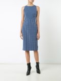 fitted checked dress