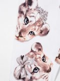 female lion cub print leggings