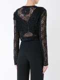 semi sheer cropped jacket