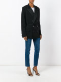 pointed lapels double-breasted jacket