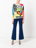 logo print blouse