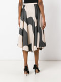 wavy print full skirt