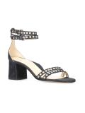 eyelet detail denim sandals