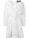 pleat-front shirt dress