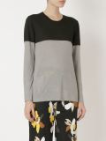 crew neck bi-colored t-shirt