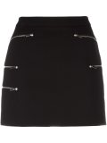 multi zip mini skirt