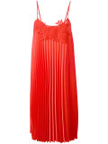 pleated shift dress