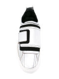 metallic slip-on sneakers