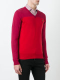 tonal V-neck jumper