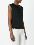 draped neck blouse