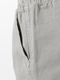 cuffed hem drawstring trousers
