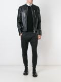 zip detail biker jacket