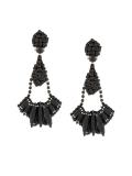 stone embellished pendant earrings