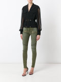 v-neck fitted jacket